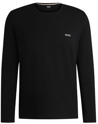 BOSS Mens Mix&Match LS-Shirt R Embroidered-logo T-shirt in stretch cotton
