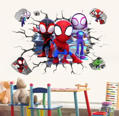 Avengers Alliance Spider Man Wunderbare Freunde Kinderzimmer Dekoration Wandtattoo Cartoon Tapete Selbstklebendes Poster Aufkleber 40,60cm