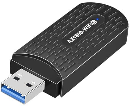 Bewinner Adaptateur WiFi USB pour PC de Bureau, Adaptateur Réseau sans Fil Double Bande WiFi 6 AX1800Mbps, Antenne Intégrée à Gain élevé, Adaptateurs Réseau Informatique pour Les Voyages