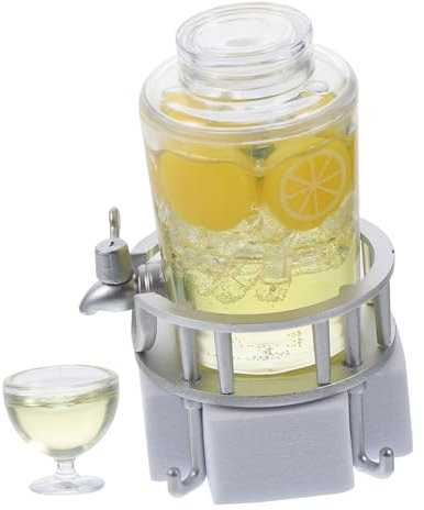 ABOOFAN Dollhouse Miniature Mini Seau à Jus en -Service Modèle De Seau à Boisson (1-Orange) 1pc Distributeur Deau De Maison De Poupée Mini Décors De Maison Récipient Ménage Résine