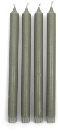 Rivièra Maison Tischkerzen, grün, 28 cm hoch, Tischkerzen, 4 Stück – Dinner Candle – Geschenkverpackung (ØxH) 2 x 28 cm