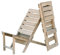 ITA Faltbarer Gartenstuhl Grau aus Holz 2er Set - Holzstühle für Garten, Balkon, Terrasse - Platzsparend Klappbar, Wetterfest, Naturholz, Kompakt, Made in EU