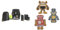 LÄSSIG 7-teiliges Schulranzen Set Kinder/School Set Boxy Unique Schwarz & Textilsticker selbstklebend/Textile Woven Sticker Robots