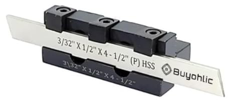 Porte-outils de coupe réglable en hauteur centrale pour machines de tour en métal (lame 10 mm x 1/2 po x 11,4 cm)