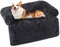 HMTOPE Hundebett, Anti-Bewuchs Hundedecke, Hundesofa, Sofaschutz, Waschbar und rutschfest Hundekissen für Mittelgroße Hunde, Größe L, 95 x 85 x 16 cm, Dunkelgrau