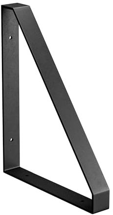 Amig - Soporte Triangular para Estantes Industriales - 211 x 261 x 30 mm - Acero Negro Mate - Soporte Estantería Pared - Diseño Funcional y Resistente - Ideal para Estanterías de Pared