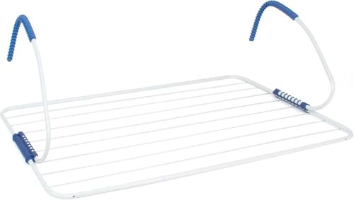 Keroppa Tendedero para Balcón, 23x105x55cm, para Ventana, Terraza, Tendedero Metálico, 10 M. de Tendido, Uso Interior y Exterior