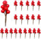 RXXR 20 pezzi Decorazione artificiale bacche finte Decor su filo per la decorazione dell'albero di Natale Corona di fiori DIY Craft Use