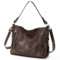 Kasgo Handtasche Damen Groß Shopper Hobo Tasche PU Leder Uhängetasche Vintage Schultertasche Henkeltaschen mit Abnehmbarem Schulterriemen Kaffee