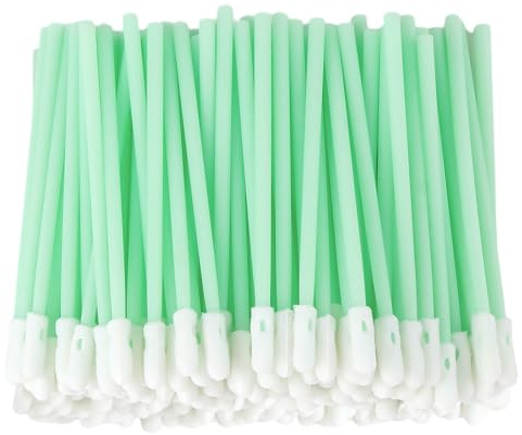 100 Stück 9,3 cm Schaumstofftupfer Reinigungstupfer Schaumstoffspitzen Schwammstäbchen, Schaumstoffreinigungsstäbchen Reisegröße zum Reinigen von Tastaturen, optischen Geräten, Kameras,Druckern