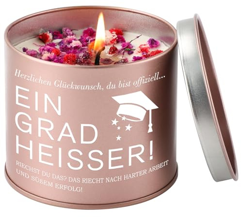 PRSTENLY Abitur 2026 Geschenk Bachelor Abschluss Bestandene Prüfung Kerze | Metall Geschenke für Sie Tochter Klassenkamerad zum Schulabschluss Abitur Geschenk für Frauen