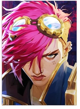 Displate Offiziell Arcane MetallPoster Magnetische Befestigung Inklusive Lizenziert Bilder Hochwertiges Poster Enforcer Vi Poster 45 cm x 32 cm