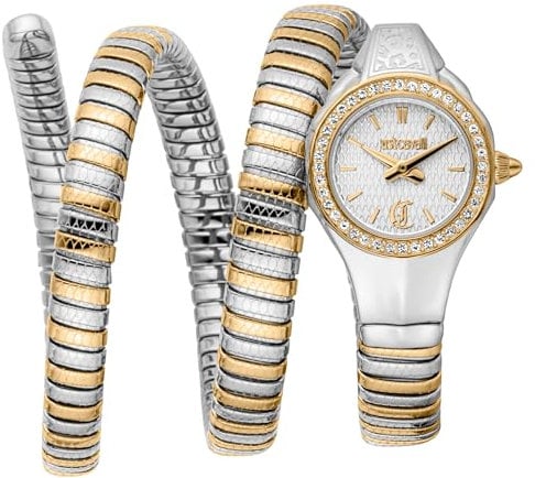 Just Cavalli Damen Analog Quarz Uhr mit Edelstahl Armband JC1L355M0055