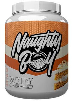 Naughty Boy Advanced Whey Protein Powder, Optimum Taste and Mixability for Both Male and Female, High Protein Low, Sugar, Low Carb,Muscle Building Powder (Frosted Carrot Cake 2010g)