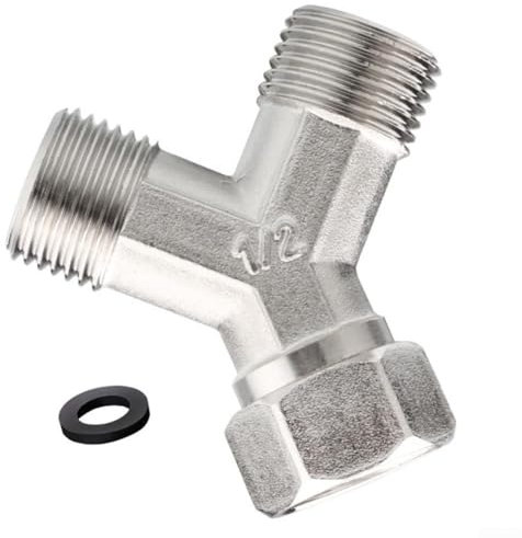 Connecteur Y en cuivre 1/2 pour double usage lave-vaisselle et machine à laver