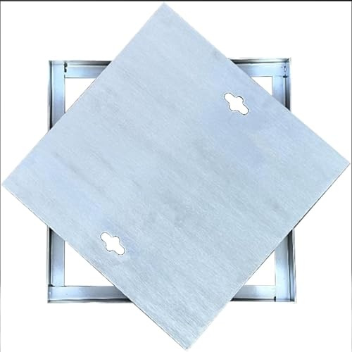 Snaweo Chiusino For Tombino In Acciaio Inox For Esterni, Griglia Di Scarico Quadrata For Bacinella Di Raccolta Con Base, Coperchio For Bacinella Di Scarico In Acciaio Inox 201, Chiusinos Pozzetto(40x4