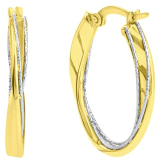 Fascination by Ellen K. Damen Creolen 375/- Gold 2,4cm Glänzend ohne gelb 324310318-2