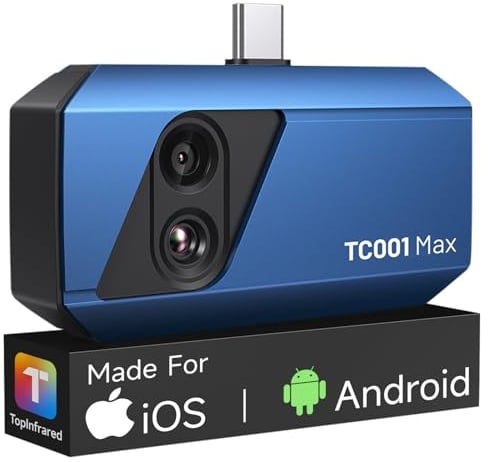 TOPDON Wärmebildkamera TC001 Max für Android iPhone, mit visueller Kamera