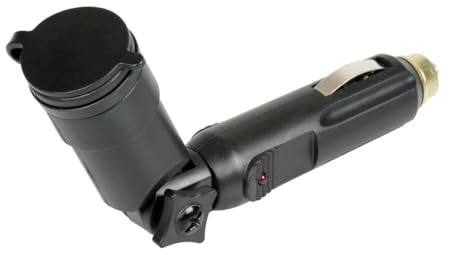 LAMPA 38983 Zigarettenanzünder-Adapter mit Sicherung | Eingang Standardstecker, Neigung 120 °, Abdeckung, max. 8 A, OEM 38983