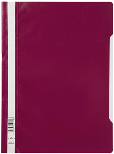 Durable Sichthefter (A4 Standard, PP) 25er Packung purpur rot, 252335