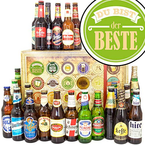 Du bist der Beste + Geschenk für den Freund + Biere der Welt 24x + Bier Geschenk Adventskalender 2024 2025