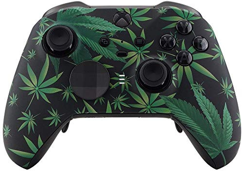 Controlador personalizado 420 negro sin modificación compatible con Xbox One Elite Series 2, acabado suave al tacto