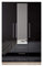 Unique Furnishings BLACK Gloss Combi 3 door 3 drawer mirrored wardrobe