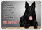 Petsigns Hundeschild - schwarzer Deutscher Schäferhund - wetterbeständiges Metallschild, DIN A4
