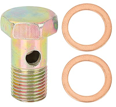 X AUTOHAUX Hohlschraube M16x1,5 Banjo Hohlschrauben Bremsen Adapter Zubehör mit Banjo-Unterlegscheiben
