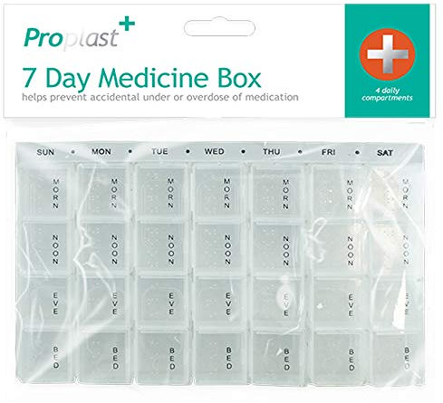Medicine Pill Box Organiser Daily Weekly Tablet Storage 7 Days Dispenser Supplements Vitamins Compartments Travel Week UK Free P&P