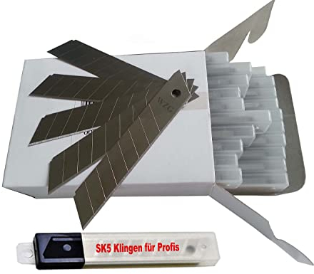 SK5 Cuttermesserklingen Abbrechklingen Cuttermesser 50-2000 Stück Profi 18 mm, Artikel Paketmenge: 100