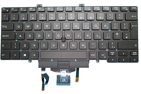 RTDpart Laptop Keyboard For DELL Latitude 5400 5401 5410 P98G 07D2R0 7D2R0 PK132FB3A15 18120100096 SG-97500-2BA United Kingdom UK black with backlit&pointing new