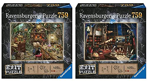 Ravensburger 19952 Hexenküche 759 Teile Exit Puzzle & EXIT Puzzle Sternwarte, Puzzle Für Erwachsene Und Kinder Ab 12 Jahren, 759 Teile