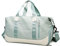 Keyck Sporttasche Damen Herren Reisetasche mit Schuhfach und Nassfach Groß 40L, Faltbar Wasserdicht ​Fitnesstasche Leicht Handgepäck Weekender Travel Bag, Tasche für Sport Gym Schwimmtasche, Grün