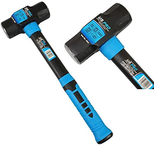 US Pro Double Face 4LB Sledge Hammer Fibreglass Handle Lump 1.8kg