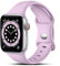 CeMiKa Kompatibel mit Apple Watch Armband 41mm 40mm 38mm 42mm, Ersatz Silikon Sport Armbänder Kompatibel mit iWatch Armband Series 10 9 8 7 6 5 4 3 2 1 SE, Damen Herren, Lavendel