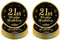 21st Birthday Paper Plates 9”Black and Gold Paper Plates,16Pcs Disposable Tableware Party Plates,Happy 21st Birthday Decorations Plates for Boys,Girls,Him,Her 21st Birthday Party Supplies Table Decor