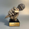 eberin – Künstler Mikrofon Pokal, 14 cm Trophäe mit Award Wunschgravur – Musik Singen Gesang, Trophäen Skulptur Award Pokal für Sänger