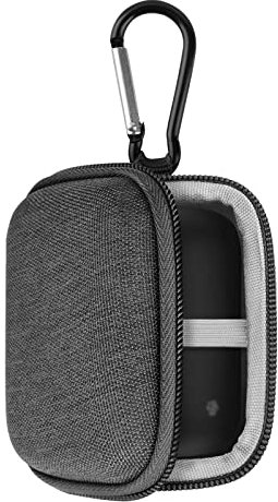 Geekria Shield Earbuds Case Compatible with Jabra Evolve 2 Buds True Wireless Earbuds, Replacement Hard Shell Travel Carrying Bag with Cable Storage (Dark Grey)