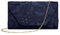 BAIGIO Elegante Clutch Damen Spitze Abendtasche Damen Lovely Clutch Tasche Elegant Handtaschen Spitze Brauttasche Schultertasche für Hochzeit Party Cocktail Blau