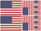 Samunshi® Aufkleber Set USA Autoaufkleber 10 Flaggen Set 10cm Set USA
