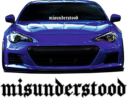 KLEBEKÖNIG Auto Aufkleber Misunderstood Tuning Car Sticker 40cm Decal Autoaufkleber jdm