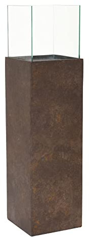 VIVANNO Windlicht-Säule Kerzenhalter Deko-Laterne Candela Quarzgrau 100 cm hoch