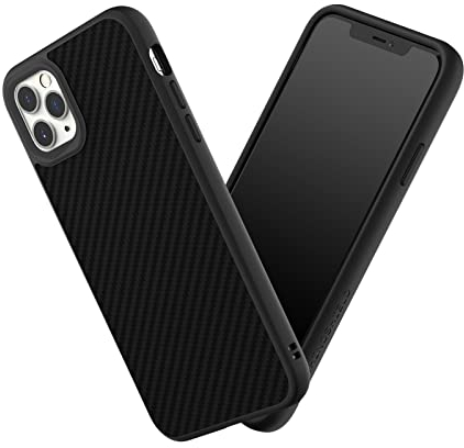 RHINOSHIELD Case Compatible with iPhone 11 Pro Max | SolidSuit-Shock Absorbent Slim Design Protective Cover with Premium Matte Finish 3.5M/11ft Drop Protection Changeable Camera Rings - Carbon Fiber