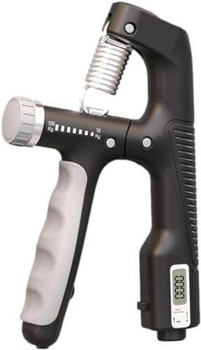 Hand Grip poignée, 10-100kg Hand Grip Strengthener, Hand Grip, Grip Musculation, Hand Grip Musculation, rehausseur préhension entraîneur préhension réglable avec Compteur