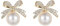 Perlenohrringe Ohrstecker Schleife Ohrringe mit 5A Zirkonia Ohrringe Damen Geschenke für Frauen, New York Goldband Schleife Knoten Kristall Strass Weiße Perle Ohrstecker