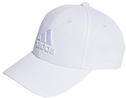 adidas Unisex Big Tonal Logo Baseball Cap, White, XS