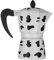 Caffettiera Moka Macchina da caffè con stampa di mucche Macchina da caffè in lega di alluminio Moka Espresso Moka Latte Filter Semplice da usare (Color : Black and white, Size : 150ml) (Black and