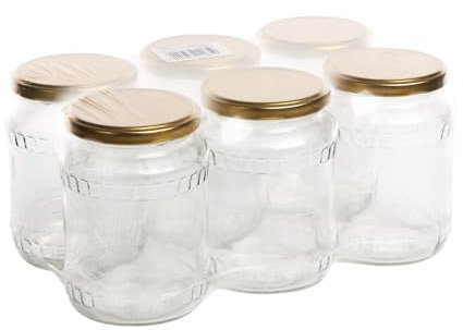 WYSKONT Gläser mit Deckel für Gläser - Einmachgläser mit Schraubdeckel 82 mm - Einweckgläser - Einmachgläser 720 ml - Vorratsgläser - Gurkengläser – Einlegen - 56 Stück