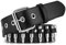 Fychuo Studded Belt Mens Bullet Black Belts for Women Y2K Accessories Punk Gothic PU Leather Belts for Men Ladies Belts for Jeans Dresses Goth Halloween